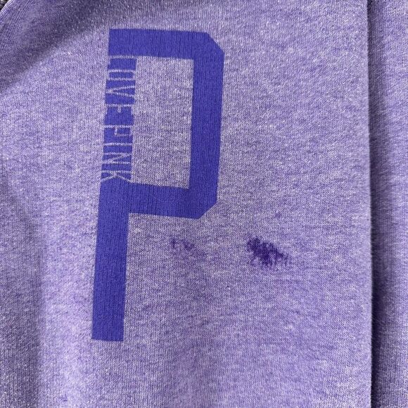 PINK Victorias Secret Quarter Zip Pullover Size L Purple Athleisure Sweatshirt - Picture 6 of 8